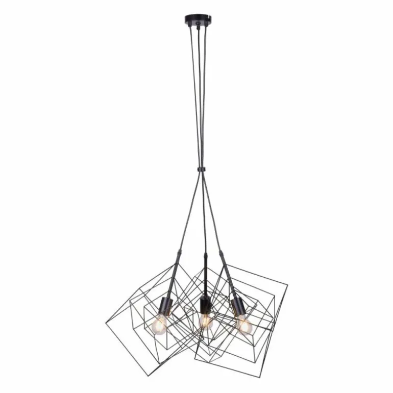 Suspension Leuchten-Direkt SKELETTON Noir, 3 lumières