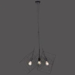 Suspension Leuchten-Direkt SKELETTON Noir, 3 lumières