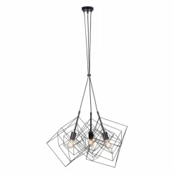 Suspension Leuchten-Direkt SKELETTON Noir, 3 lumières