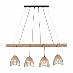 Suspension Leuchten-Direkt REED Noir, 4 lumières