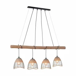 Suspension Leuchten-Direkt REED Noir, 4 lumières