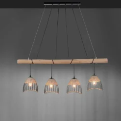 Suspension Leuchten-Direkt REED Noir, 4 lumières