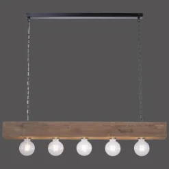 Suspension Leuchten-Direkt VANESSA Noir, 5 lumières