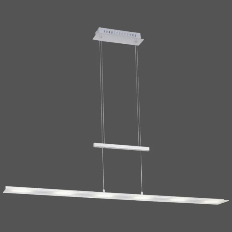 Suspension Leuchten-Direkt NELE LED Nickel mat, 6 lumières