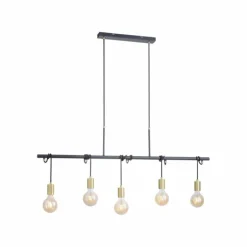 Suspension Leuchten-Direkt TAMARA Noir, 5 lumières