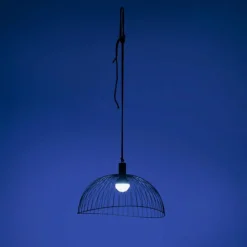 Suspension Leuchten-Direkt DAVID LED Noir, 1 lumière, Télécommandes, Changeur de couleurs