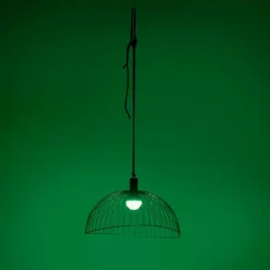 Suspension Leuchten-Direkt DAVID LED Noir, 1 lumière, Télécommandes, Changeur de couleurs