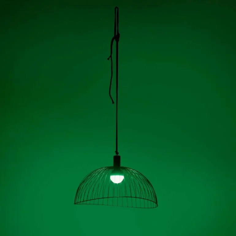 Suspension Leuchten-Direkt DAVID LED Noir, 1 lumière, Télécommandes, Changeur de couleurs