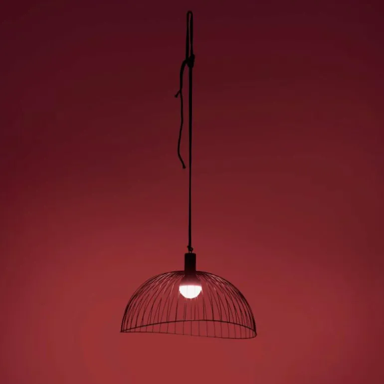 Suspension Leuchten-Direkt DAVID LED Noir, 1 lumière, Télécommandes, Changeur de couleurs