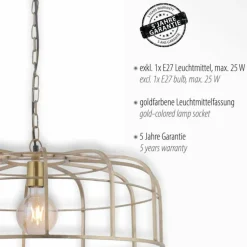 Suspension Leuchten-Direkt AMIR Laiton, 1 lumière