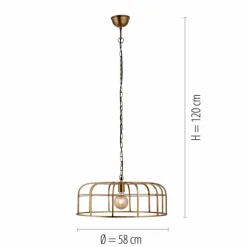 Suspension Leuchten-Direkt AMIR Laiton, 1 lumière