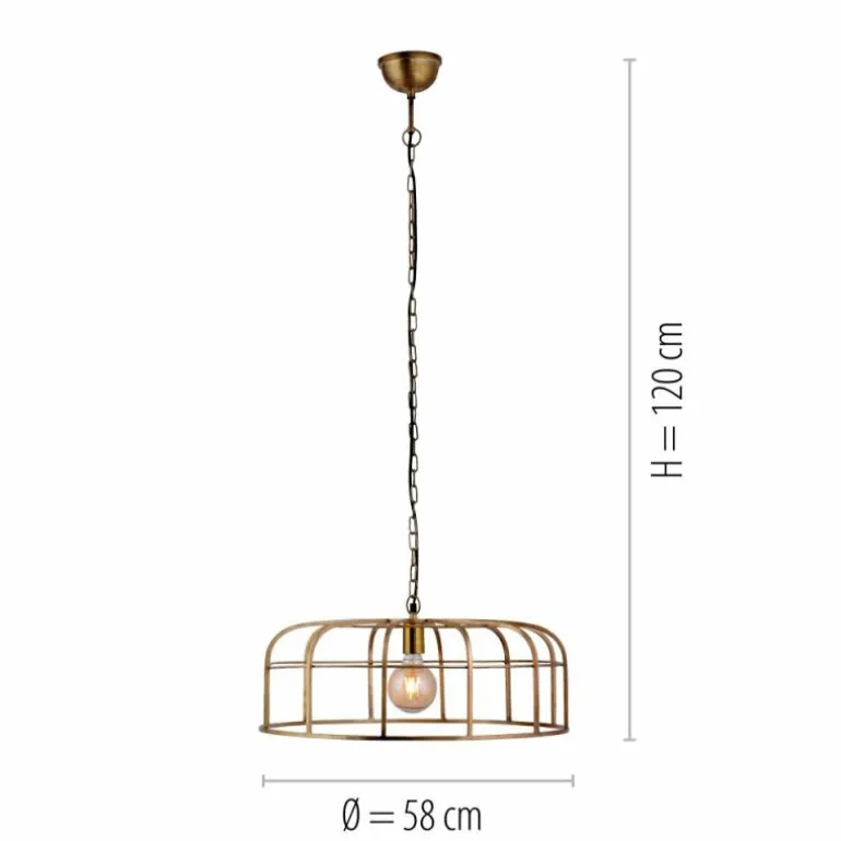 Suspension Leuchten-Direkt AMIR Laiton, 1 lumière