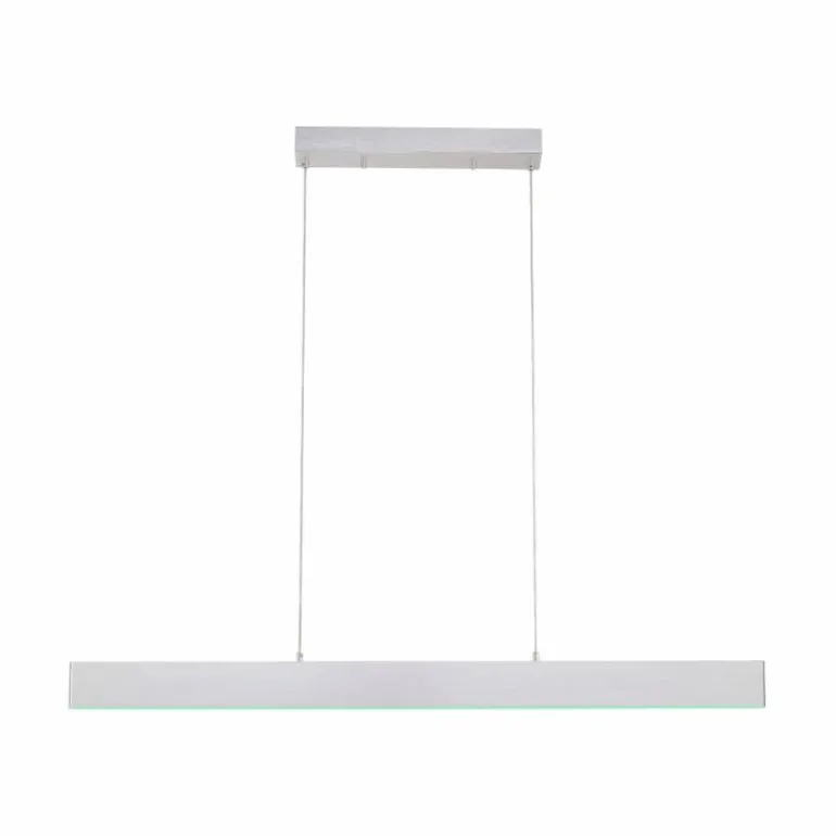 Suspension Leuchten-Direkt LOLAsmart-NILA LED Aluminium, 2 lumières, Télécommandes, Changeur de couleurs