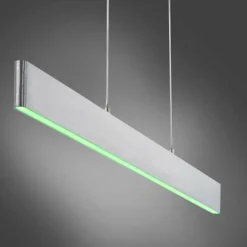 Suspension Leuchten-Direkt LOLAsmart-NILA LED Aluminium, 2 lumières, Télécommandes, Changeur de couleurs