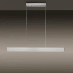 Suspension Leuchten-Direkt LOLAsmart-NILA LED Aluminium, 2 lumières, Télécommandes, Changeur de couleurs