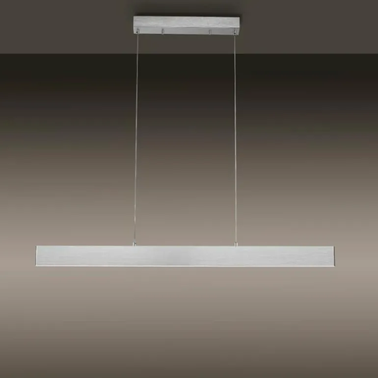 Suspension Leuchten-Direkt LOLAsmart-NILA LED Aluminium, 2 lumières, Télécommandes, Changeur de couleurs