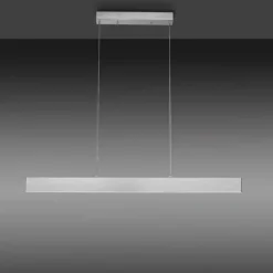 Suspension Leuchten-Direkt LOLAsmart-NILA LED Aluminium, 2 lumières, Télécommandes, Changeur de couleurs