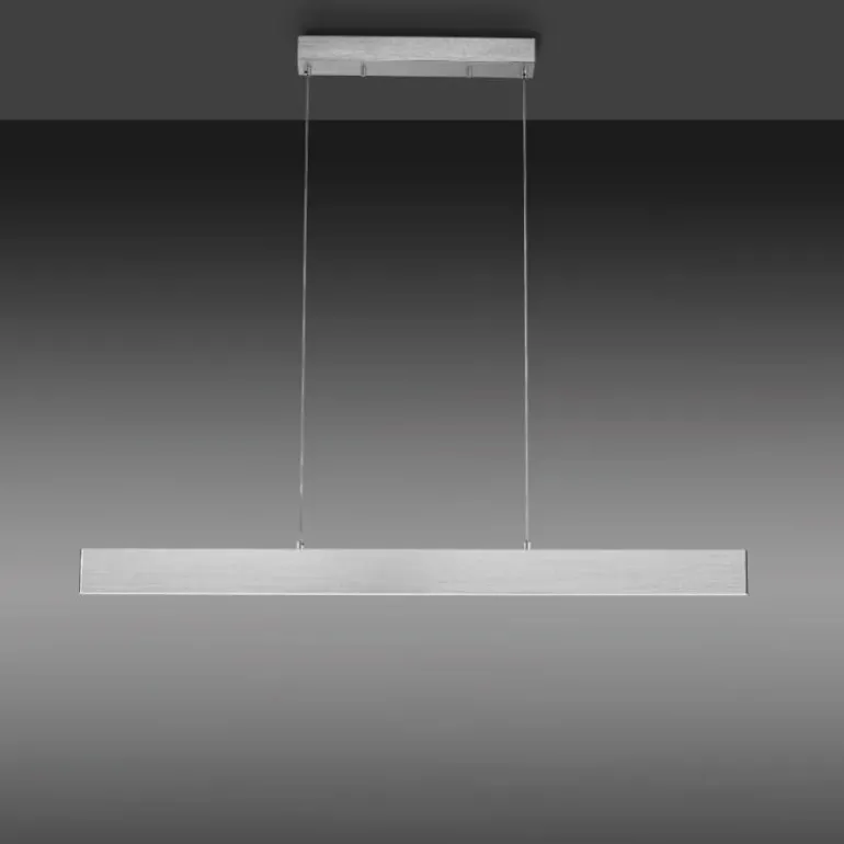 Suspension Leuchten-Direkt LOLAsmart-NILA LED Aluminium, 2 lumières, Télécommandes, Changeur de couleurs