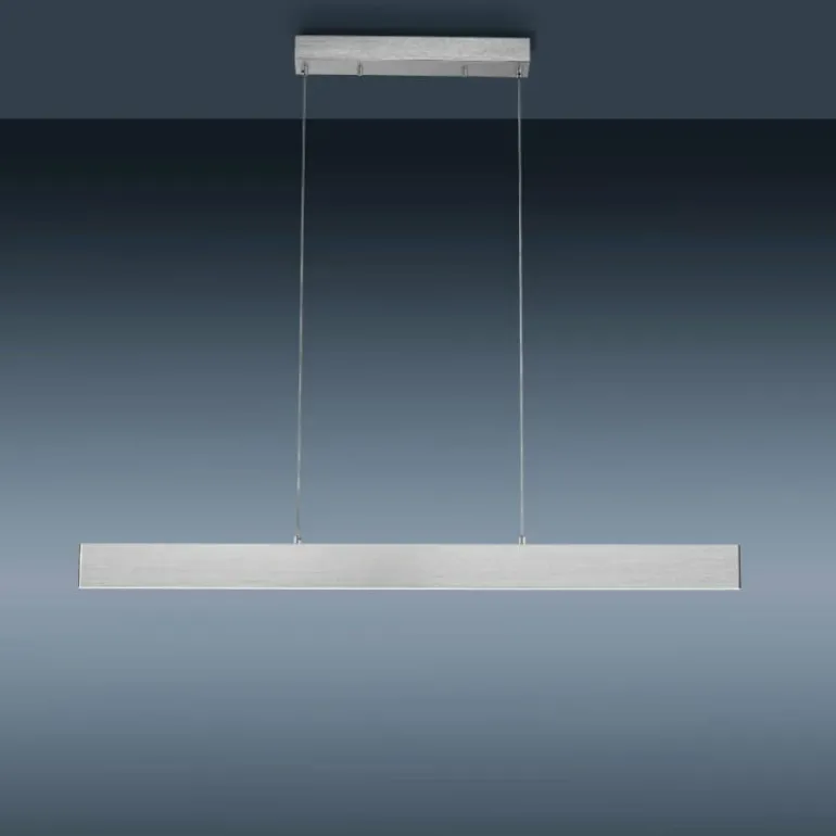 Suspension Leuchten-Direkt LOLAsmart-NILA LED Aluminium, 2 lumières, Télécommandes, Changeur de couleurs