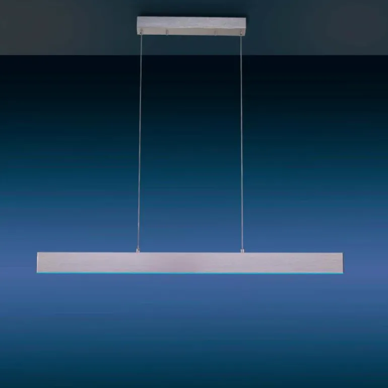 Suspension Leuchten-Direkt LOLAsmart-NILA LED Aluminium, 2 lumières, Télécommandes, Changeur de couleurs