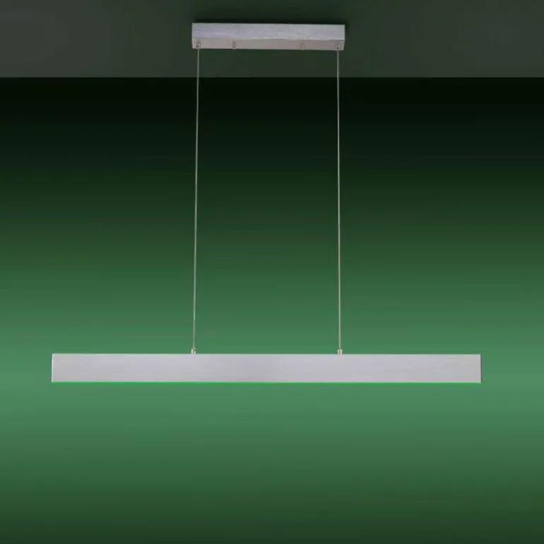 Suspension Leuchten-Direkt LOLAsmart-NILA LED Aluminium, 2 lumières, Télécommandes, Changeur de couleurs