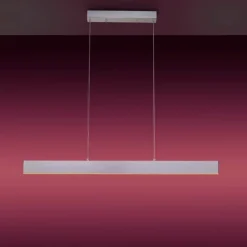 Suspension Leuchten-Direkt LOLAsmart-NILA LED Aluminium, 2 lumières, Télécommandes, Changeur de couleurs