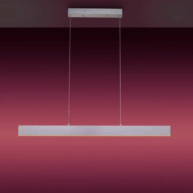 Suspension Leuchten-Direkt LOLAsmart-NILA LED Aluminium, 2 lumières, Télécommandes, Changeur de couleurs