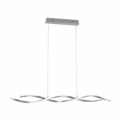 Suspension Leuchten-Direkt LOLAsmart-SWING LED Acier brossé, 2 lumières, Télécommandes, Changeur de couleurs