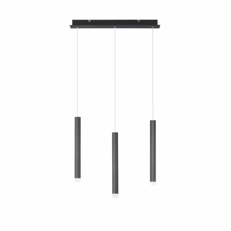 Suspension Leuchten-Direkt BRUNO LED Noir, 3 lumières