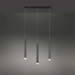 Suspension Leuchten-Direkt BRUNO LED Noir, 3 lumières
