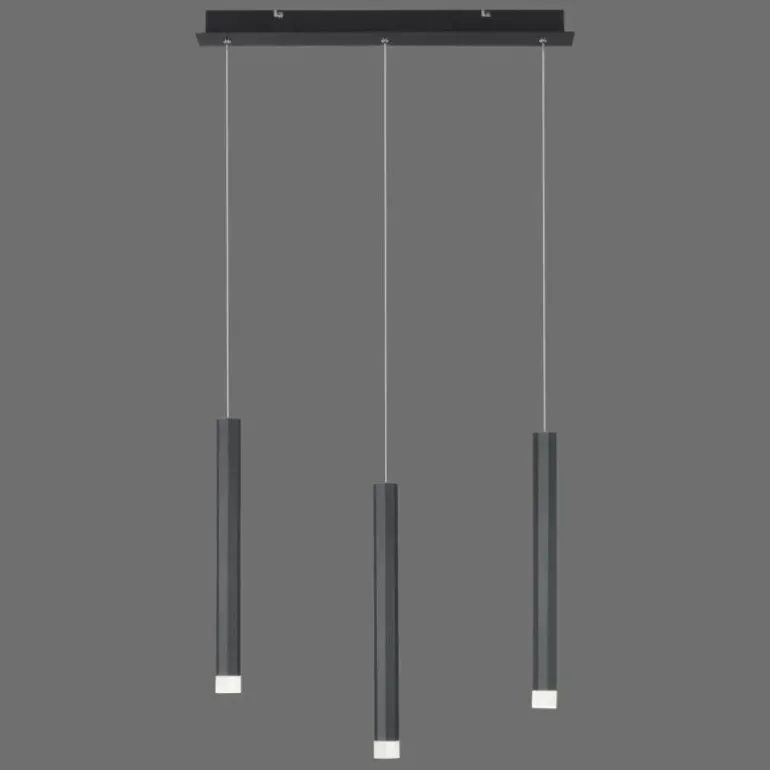 Suspension Leuchten-Direkt BRUNO LED Noir, 3 lumières