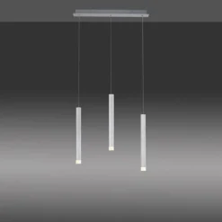 Suspension Leuchten-Direkt BRUNO LED Aluminium, 3 lumières