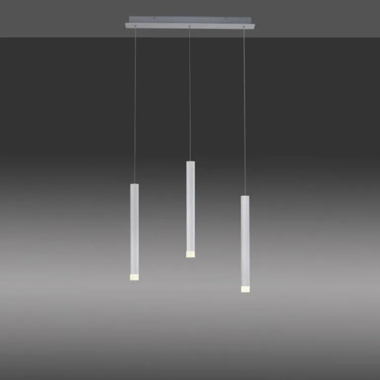 Suspension Leuchten-Direkt BRUNO LED Aluminium, 3 lumières