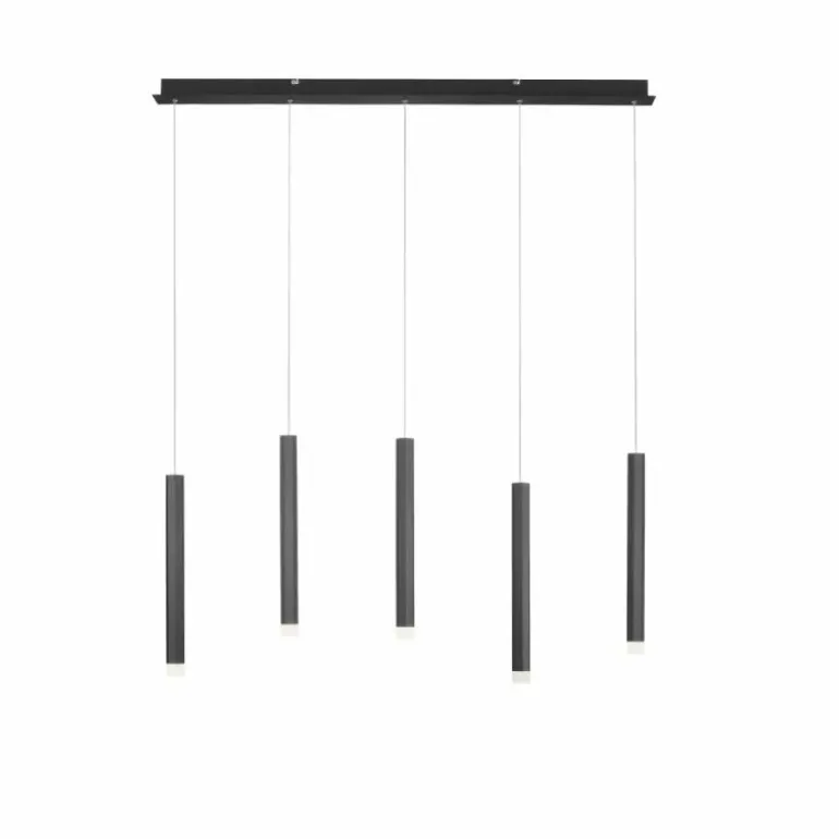 Suspension Leuchten-Direkt BRUNO LED Noir, 5 lumières