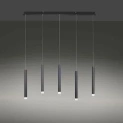 Suspension Leuchten-Direkt BRUNO LED Noir, 5 lumières