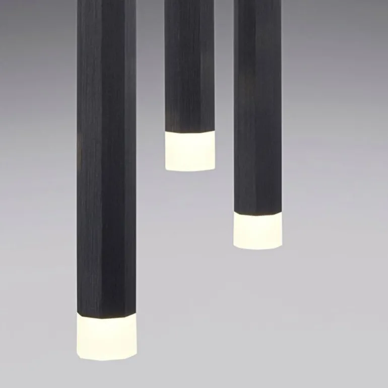 Suspension Leuchten-Direkt BRUNO LED Noir, 5 lumières