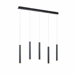 Suspension Leuchten-Direkt BRUNO LED Noir, 5 lumières
