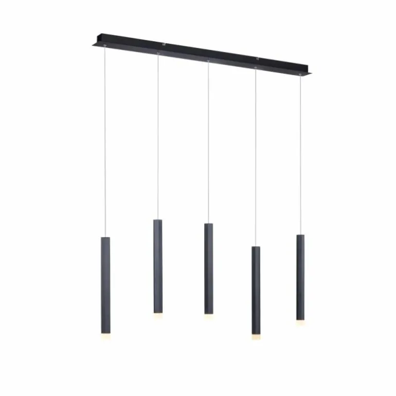 Suspension Leuchten-Direkt BRUNO LED Noir, 5 lumières