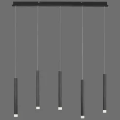 Suspension Leuchten-Direkt BRUNO LED Noir, 5 lumières