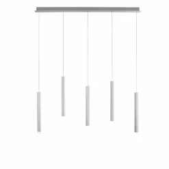 Suspension Leuchten-Direkt BRUNO LED Aluminium, 5 lumières