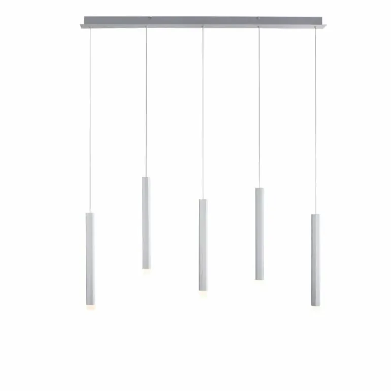Suspension Leuchten-Direkt BRUNO LED Aluminium, 5 lumières