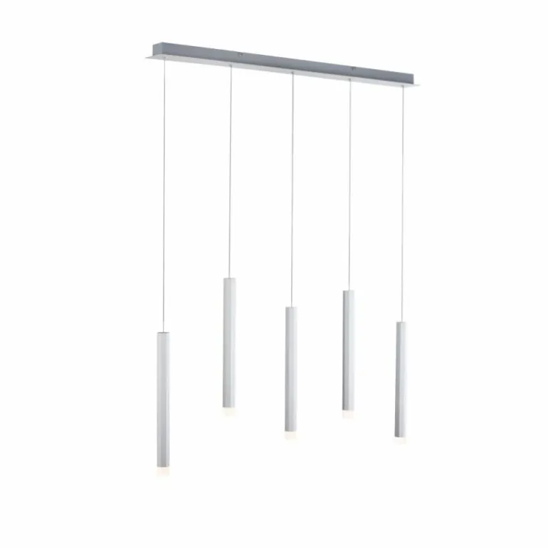 Suspension Leuchten-Direkt BRUNO LED Aluminium, 5 lumières