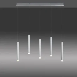 Suspension Leuchten-Direkt BRUNO LED Aluminium, 5 lumières