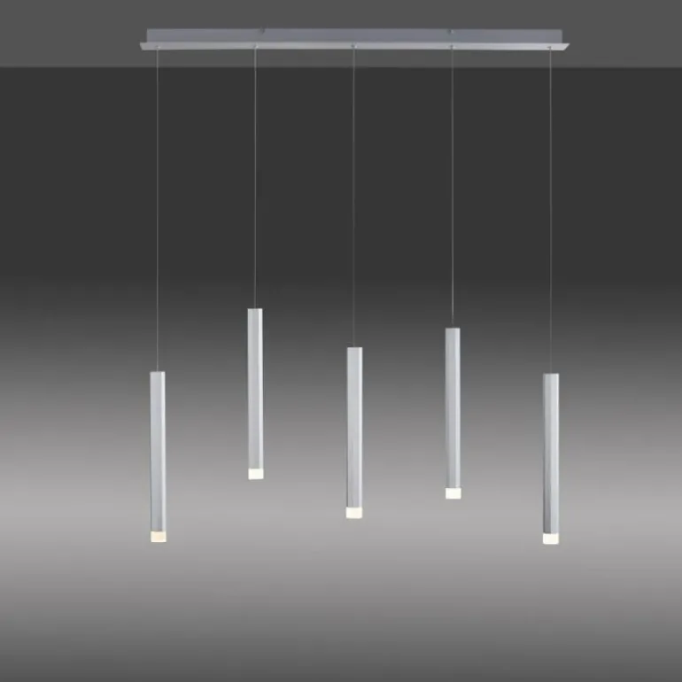 Suspension Leuchten-Direkt BRUNO LED Aluminium, 5 lumières