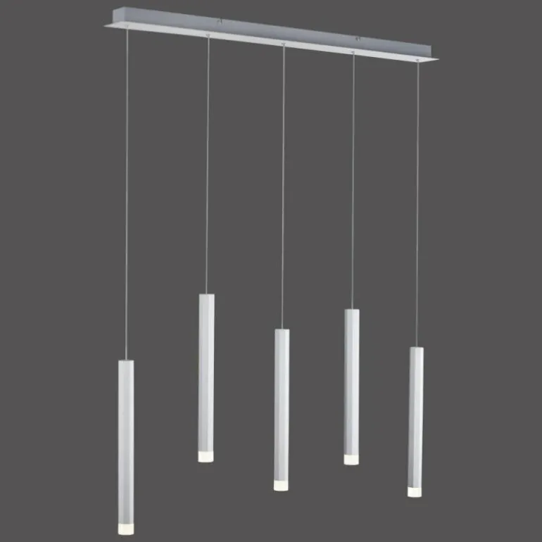 Suspension Leuchten-Direkt BRUNO LED Aluminium, 5 lumières