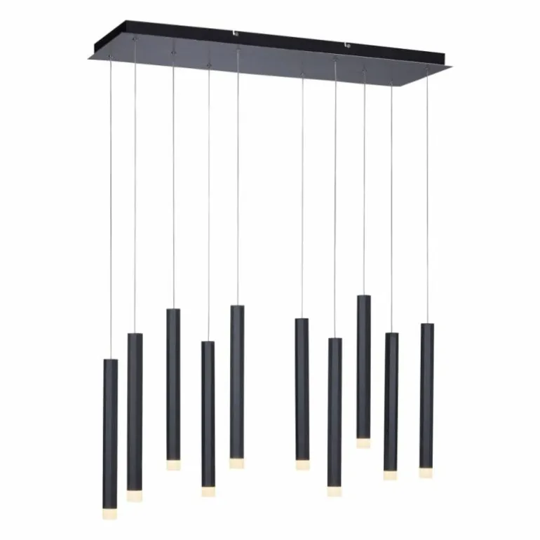 Suspension Leuchten-Direkt BRUNO LED Noir, 10 lumières