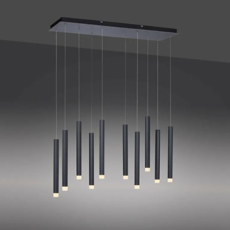 Suspension Leuchten-Direkt BRUNO LED Noir, 10 lumières