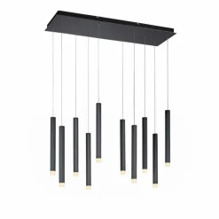 Suspension Leuchten-Direkt BRUNO LED Noir, 10 lumières