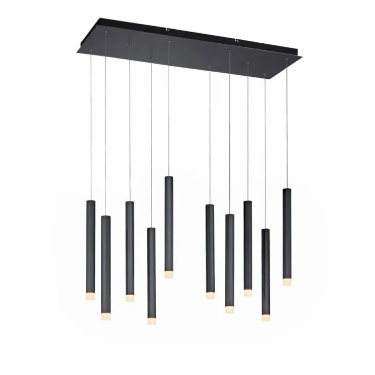 Suspension Leuchten-Direkt BRUNO LED Noir, 10 lumières