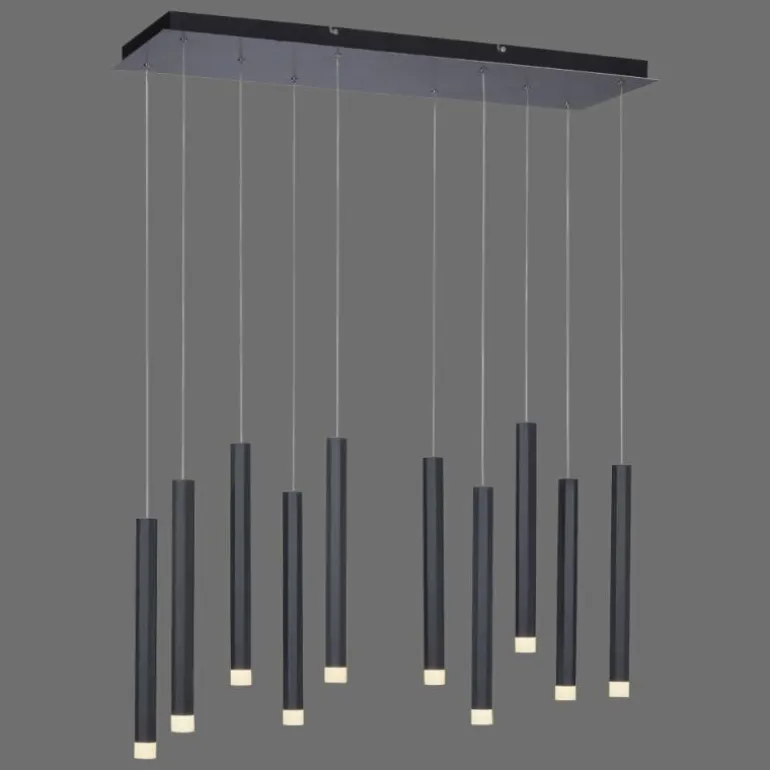 Suspension Leuchten-Direkt BRUNO LED Noir, 10 lumières